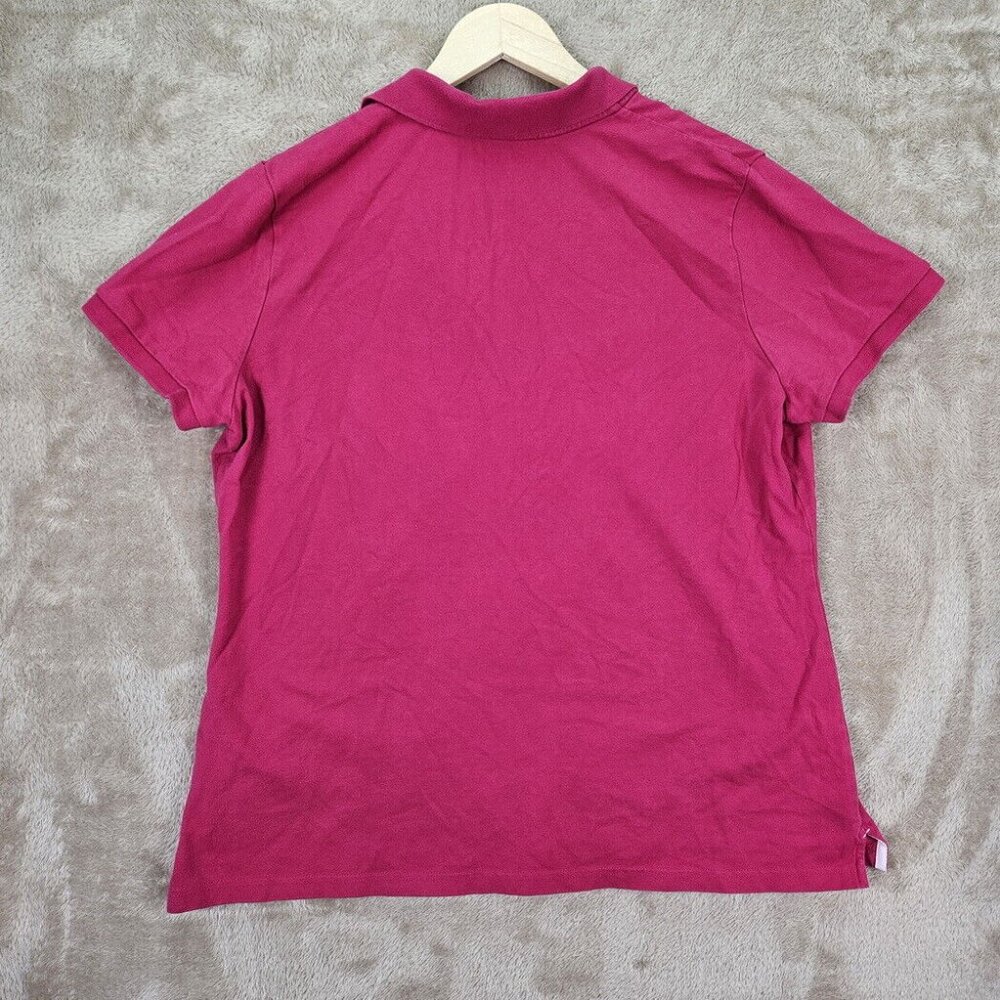 Eddie Bauer Polo Shirt Embroidered Logo Short Sleeve Collared Women's Sz XL Pink - Picture 2 of 10